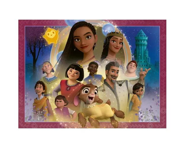 Puzzle personaje, Ravensburger, Dorinta Disney, 100 piese, 6 ani+, Multicolor