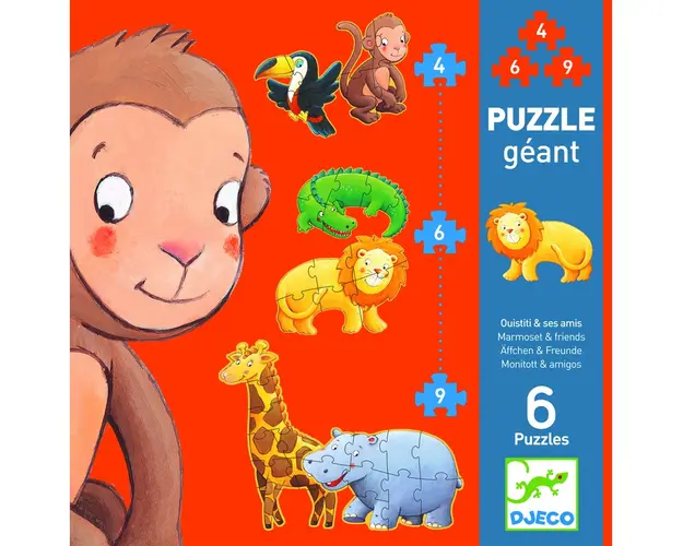 Djeco - Puzzle gigant animale salbatice