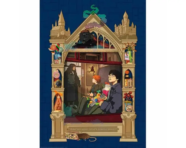Puzzle Harry Potter Catre Hogwarts, 1000 Piese