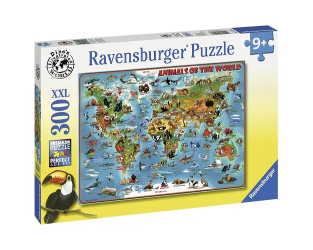 Puzzle Harta Animalelor, 300 Piese