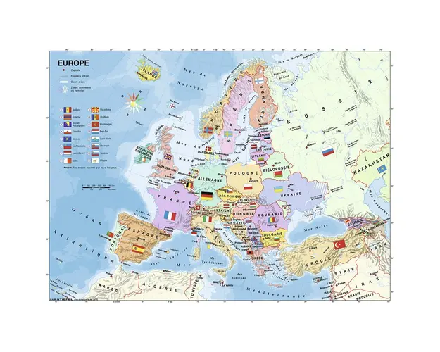 Puzzle Harta Europei, 200 Piese