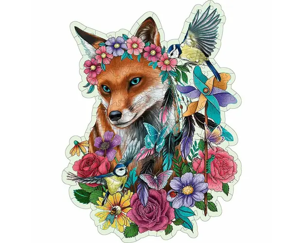 Puzzle Lemn Contur Vulpe, 150 Piese