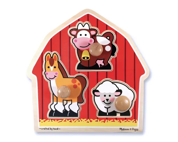 Melissa & Doug - Puzzle lemn jumbo Ferma Melissa and Doug