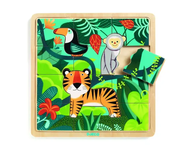 Djeco - Puzzle lemn Jungla