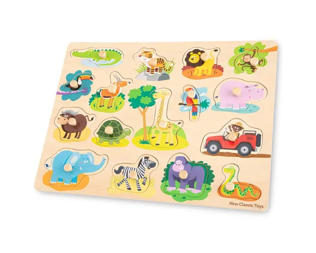 New classic toys - Puzzle din lemn Safari Puzzle Copii, piese17