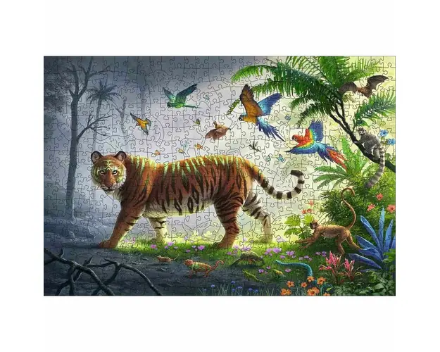 Puzzle Lemn Tigru, 500 Piese