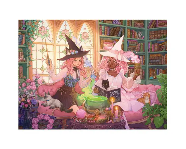 Puzzle personaje, Ravensburger, Libraria zanelor, 200 piese, 8 ani+, Multicolor