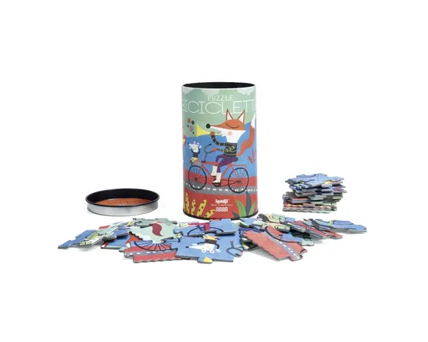 Londji - Puzzle animale Cu bicicleta , Puzzle Copii, piese 36