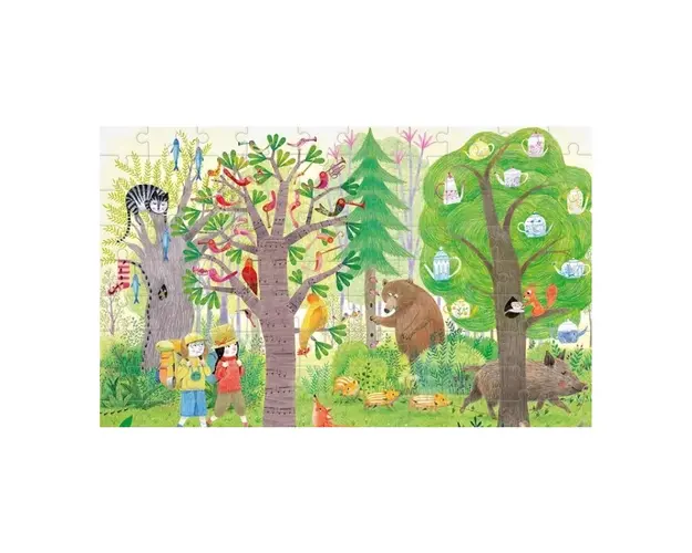 Londji - Puzzle animale Noapte si zi , Puzzle Copii , Reversibil, piese 100