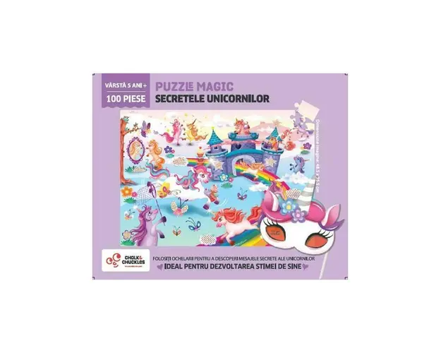 Puzzle magic - Secretele unicornilor (100 piese)