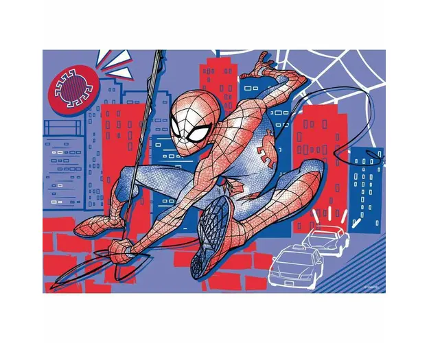Puzzle de podea, Ravensburger, Spiderman, 24 piese, 4 ani+, Multicolor