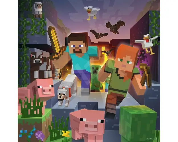 Puzzle Minecraft, 3X49 Piese