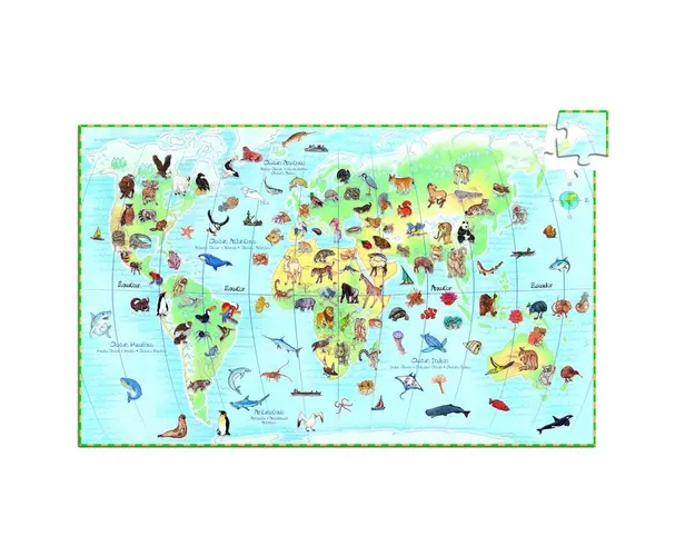 Djeco - Puzzle observatie Animalele lumii