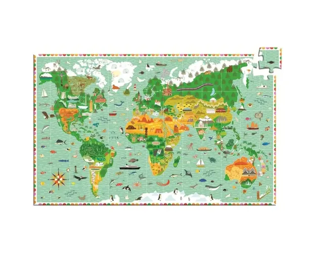 Djeco - Puzzle observatie In jurul lumii