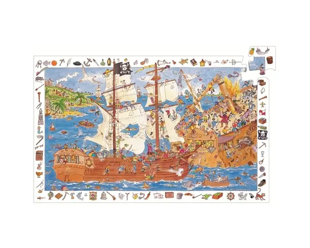 Djeco - Puzzle observatie Pirati