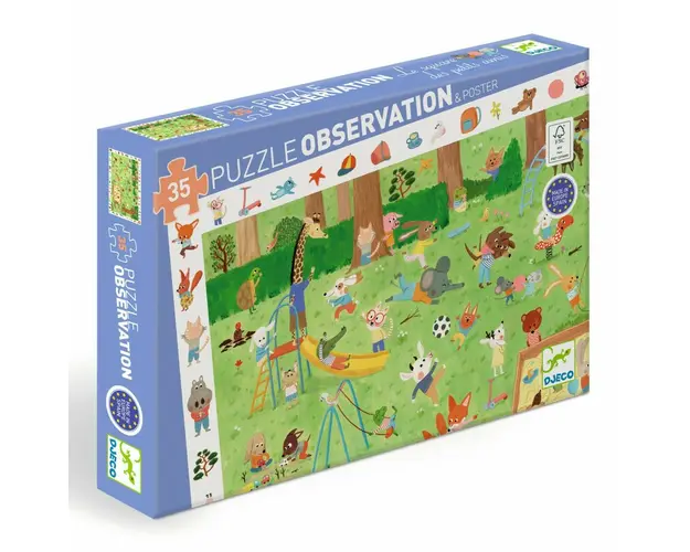 Puzzle observatie Gradina micilor prieteni, Djeco