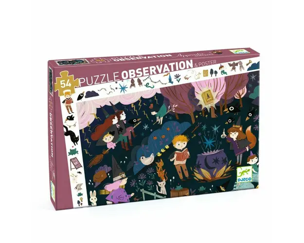 Djeco - Puzzle observatie Scoala de vrajitori,