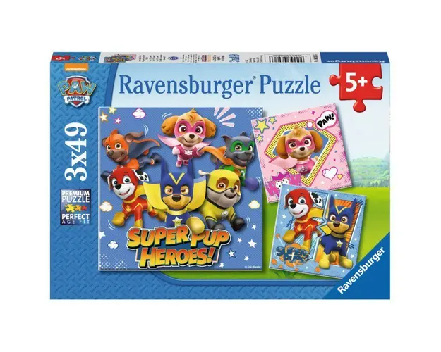 Puzzle Patrula Catelusilor Model 2, 3x49 Piese