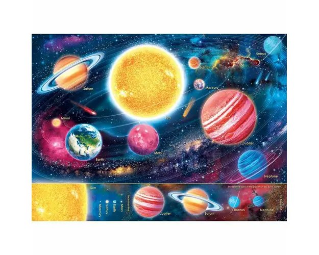 Puzzle educativ, Ravensburger, Planete, 300 piese, 9 ani+, Multicolor