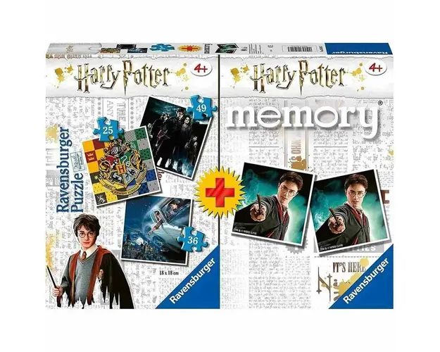 Puzzle si Joc Memory Harry Potter, 25/36/49 Piese