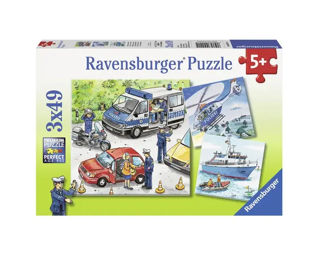 Puzzle Politia In Actiune. 3X49 Piese
