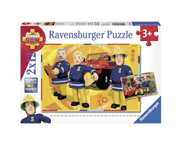 Puzzle Pompierul Sam, 2X12 Piese