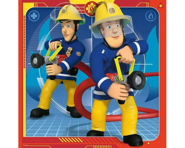 Puzzle Pompierul Sam, 3X49 Piese