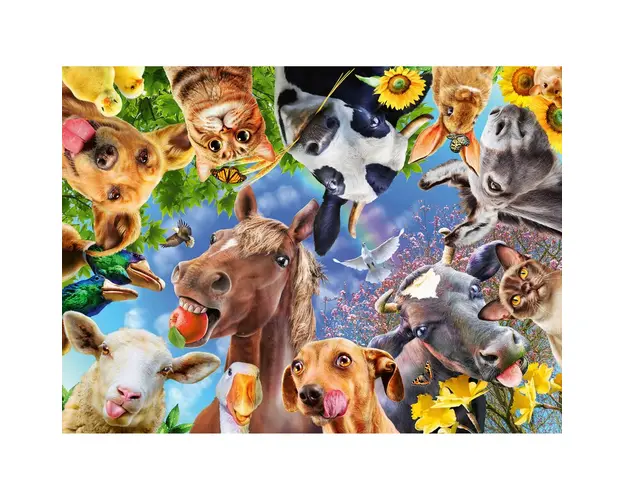 Puzzle Portret Cu Animale, 200 Piese