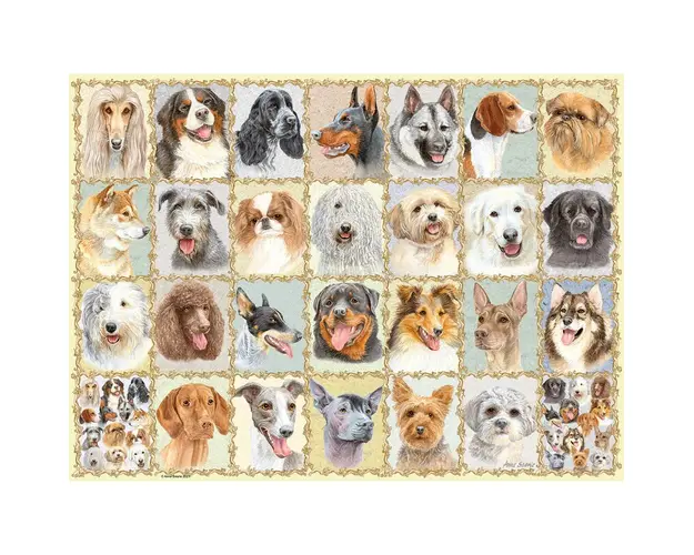 Puzzle Portrete De Caini, 500 Piese