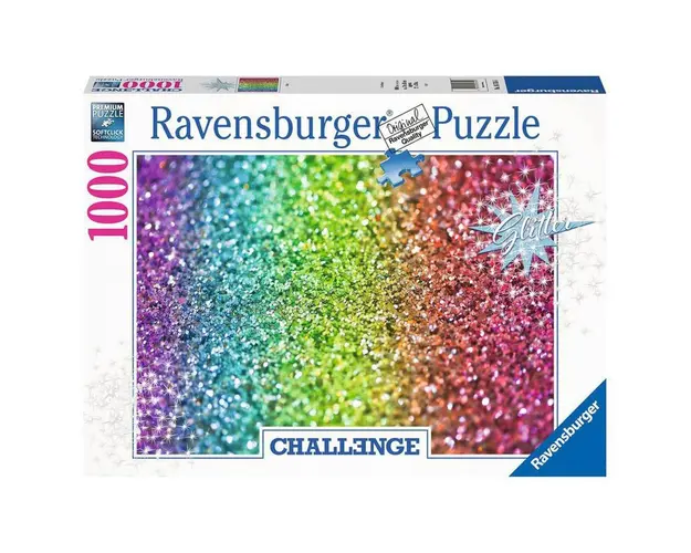 Puzzle Provocare Curcubeu Cu Sclipici, 1000 Piese