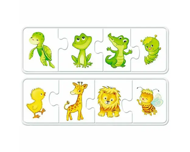 Puzzle Pui De Animale, 6X4 Piese