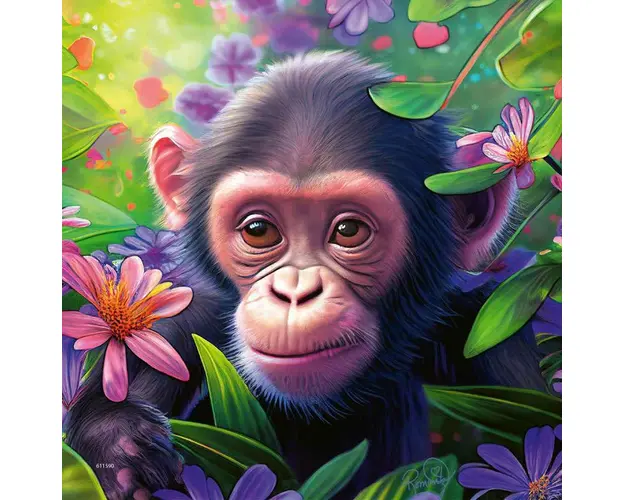Puzzle animale, Headu, Puiuti de animale, 3x49 piese, 5 ani+, Multicolor