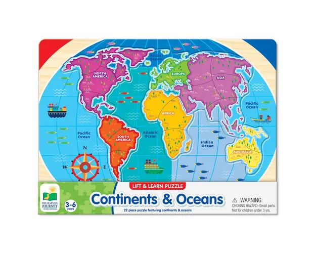 Puzzle - Sa Invatam Continentele Si Oceanele