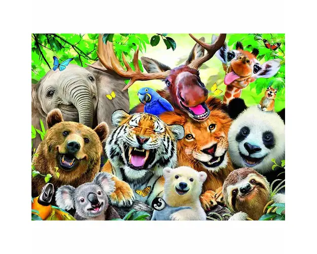 Puzzle Selfie Cu Animale Exotice, 300 Piese