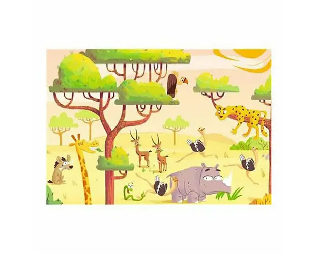 Puzzle Si Joc Animale Din Safari, 2X24 Piese