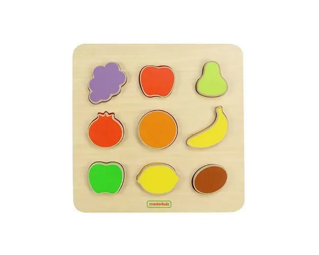 Joc sortator de forme (fructe), din lemn, +2 ani, Masterkidz