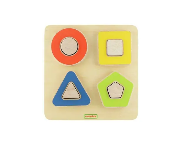 Joc sortator de forme geometrice pline si contur, +2 ani, Masterkidz