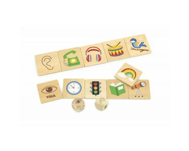 Viga - Puzzle din lemn Invata simturile , Puzzle Copii, piese 35