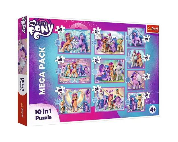 Trefl - PUZZLE 10IN1 MY LITTLE PONY - PONEII STRALUCITORI