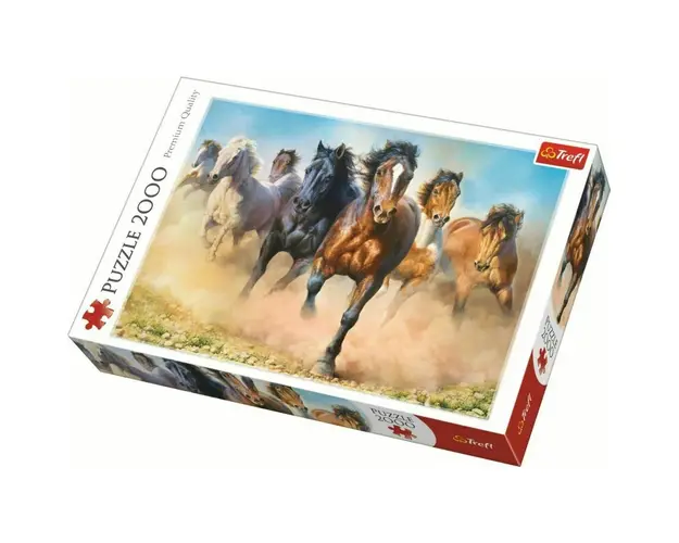 Trefl - Puzzle animale Herghelie de cai galopand , Puzzle Copii, piese 2000