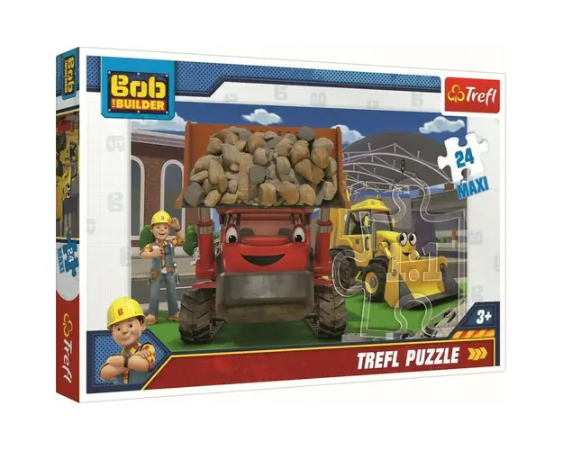 Trefl - Puzzle personaje Bob constructorul , Puzzle Copii , Maxi, piese 24, Multicolor
