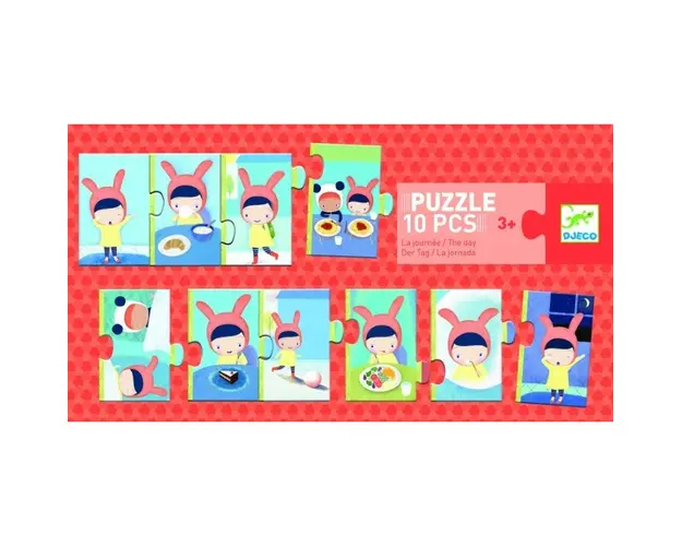Djeco - Puzzle trio activitati de peste zi