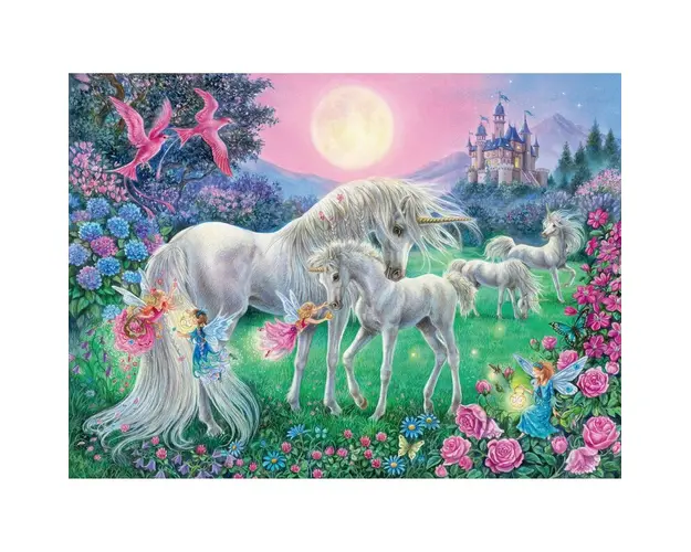 Puzzle Unicorni La Lumina Lunii, 100 Piese Starline