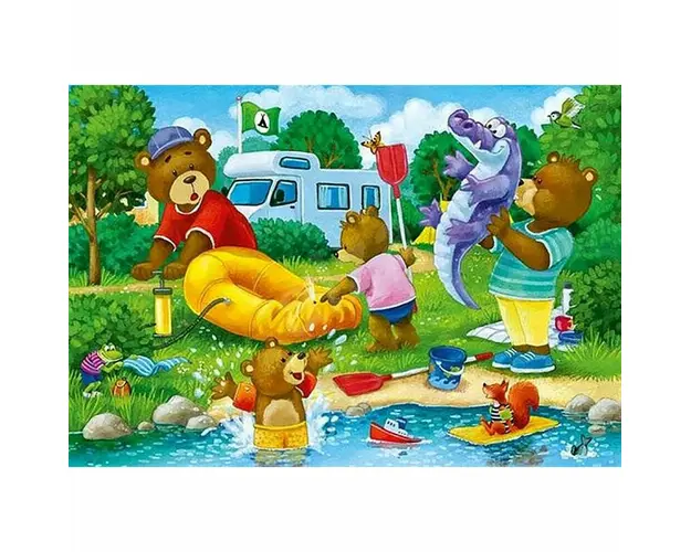 Puzzle Ursi In Camping, 2X24 Piese