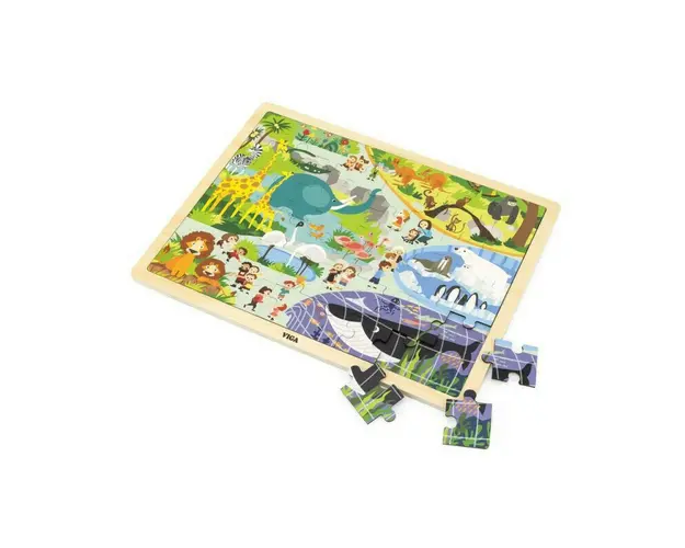 Viga - Puzzle Zoo, 48 de piese,
