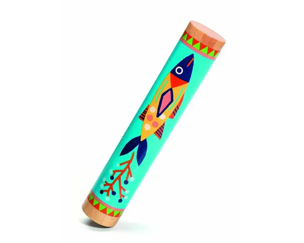 Djeco - Jucarie muzicala Rainstick , Baton de ploaie din Lemn