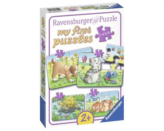 Primul Meu Puzzle Animale, 2/4/6/8 Piese