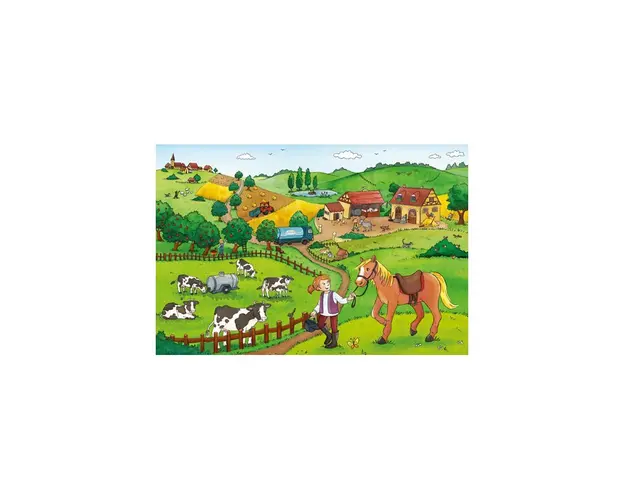Puzzle Munca La Ferma, 2X12 Piese