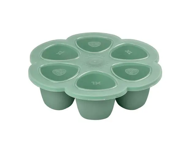 Recipient ermetic silicon multiportii 6x150 ml Beaba Sage Green