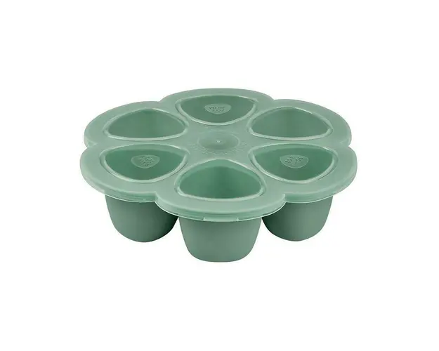 Recipient ermetic silicon multiportii 6x90 ml Beaba Sage Green